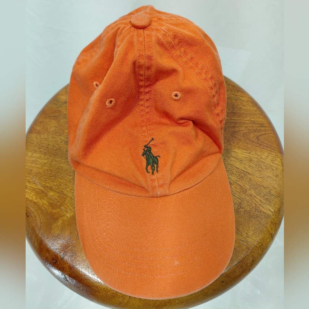 Polo By Ralph Lauren Orange Cotton Ball Hat